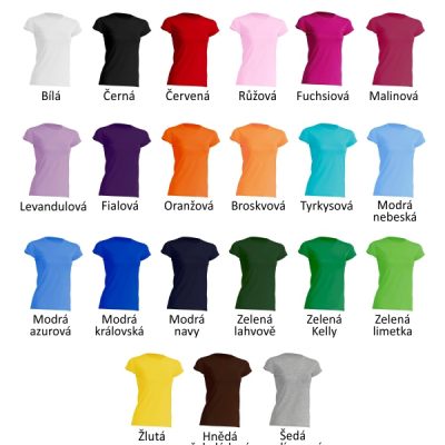 Všechny barvy dámských triček
