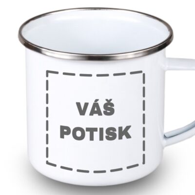 Plecháček s vlastním potiskem - Stříbrný lem